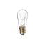 12 Watt S6 Incandescent Bulb - Clear - 1500 Average rated hours - 30 Lumens - Candelabra base - 250 Volt (10 Pack)