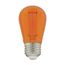 1 Watt - S14 LED Filament - Orange Transparent Glass Bulb - E26 Base - 120 Volt - Non-Dimmable (16 Pack)
