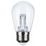 Replacement LED String Light Lamp - 1 Watt - S14 - RGBW - Starfish IOT - Clear - 12 Volt - Medium Base (14 Pack)