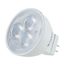 3 Watt LED Bulb - MR11 - 3000K - 25 deg. Beam Angle - 25000 Average rated hours - 210 Lumens - GU4 base - 12 Volt (4 Pack)