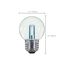 1.4 Watt LED Bulb - G16 1/2 - White - 2700K - Medium base - 120 Volt (5 Pack)
