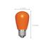 1.4 Watt LED Bulb - S14 - Ceramic Orange - Medium base - 120 Volt (4 Pack)