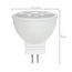 3W LED Bulb - MR11 - 4000K - 25 deg. beam spread - 25000 Average rated hours - 210 Lumens - GU4 base - 12 Volt AC/DC (4 Pack)