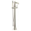 Flara Single Handle Floor Mounted Tub Filler w/ Hand Shower (Brushed Nickel), S931BN