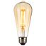 7 Watt ST19 LED Bulb - Transparent Amber - Medium base - 2000K - 650 Lumens - 120 Volt (5 Pack)
