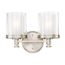 Decker 2 Light Vanity Fixture w/ Clear and Frosted Glass