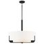 Frankie 4 Light 24" Pendant Aged Bronze Finish w/ White Glass