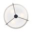 Frankie 3 Light Semi-Flush Aged Bronze Finish w/ White Glass