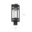 Tofino 1 Light Post Lantern Textured Black Finish w/ Clear Glass