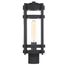 Tofino 1 Light Post Lantern Textured Black Finish w/ Clear Glass
