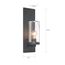 Indie 1 Light Large Wall Sconce Textured Black Finish w/ Clear Seeded Glass