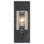 Indie 1 Light Small Wall Sconce Textured Black Finish w/ Clear Seeded Glass