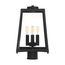 Halifax 4 Light Post Lantern Matte Black Finish w/ Clear Glass