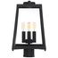 Halifax 4 Light Post Lantern Matte Black Finish w/ Clear Glass