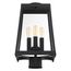 Halifax 4 Light Post Lantern Matte Black Finish w/ Clear Glass