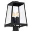 Halifax 4 Light Post Lantern Matte Black Finish w/ Clear Glass