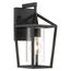 Hopewell 1 Light Small Lantern Matte Black Finish w/ Clear Seeded Glass