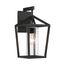 Hopewell 1 Light Medium Lantern Matte Black Finish w/ Clear Seeded Glass