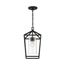 Hopewell 1 Light Hanging Lantern Matte Black Finish w/ Clear Seeded Glass