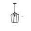 Hopewell 1 Light Hanging Lantern Matte Black Finish w/ Clear Seeded Glass