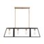 Chassis 4 Light Island Pendant Fixture Copper Brushed Brass Finish w/ Matte Black Frame