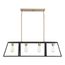 Chassis 4 Light Island Pendant Fixture Copper Brushed Brass Finish w/ Matte Black Frame