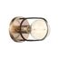 Chassis 1 Light Wall Sconce Copper Brushed Brass Finish w/ Matte Black Frame