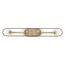 Chassis 4 Light Vanity Copper Brushed Brass Finish w/ Matte Black Frame