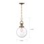Skyloft 1 Light Pendant Fixture Burnished Brass Finish w/ Clear Glass