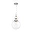 Skyloft 1 Light Pendant Fixture Polished Nickel Finish w/ Clear Glass