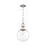 Skyloft 1 Light Pendant Fixture Polished Nickel Finish w/ Clear Glass