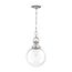 Skyloft 1 Light Pendant Fixture Polished Nickel Finish w/ Clear Glass