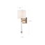 Thompson 1 Light Wall Sconce Burnished Brass Finish w/ White Linen Shade