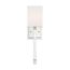 Thompson 1 Light Wall Sconce Polished Nickel Finish w/ White Linen Shade