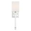 Thompson 1 Light Wall Sconce Polished Nickel Finish w/ White Linen Shade