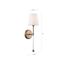 Olmstead 1 Light Wall Sconce Burnished Brass Finish w/ White Linen Shade