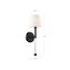 Olmstead 1 Light Wall Sconce Aged Bronze Finish w/ White Linen Shade