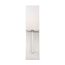 Vesey 1 Light Wall Sconce Brushed Nickel Finish w/ White Linen Shade