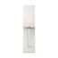 Vesey 1 Light Wall Sconce Brushed Nickel Finish w/ White Linen Shade