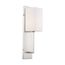 Vesey 1 Light Wall Sconce Brushed Nickel Finish w/ White Linen Shade