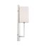 Vesey 1 Light Wall Sconce Brushed Nickel Finish w/ White Linen Shade
