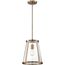 Bruge 1 Light Pendant Fixture Burnished Brass Finish w/ Clear Glass