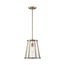 Bruge 1 Light Pendant Fixture Burnished Brass Finish w/ Clear Glass