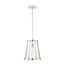 Bruge 1 Light Pendant Fixture Polished Nickel Finish w/ Clear Glass