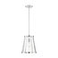 Bruge 1 Light Pendant Fixture Polished Nickel Finish w/ Clear Glass