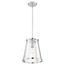 Bruge 1 Light Pendant Fixture Polished Nickel Finish w/ Clear Glass