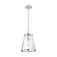 Bruge 1 Light Pendant Fixture Polished Nickel Finish w/ Clear Glass