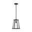 Bruge 1 Light Pendant Fixture Matte Black Finish w/ Clear Glass