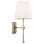 Highline 1 Light Vanity Burnished Brass Finish w/ White Linen Shade