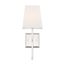 Highline 1 Light Vanity Polished Nickel Finish w/ White Linen Shade